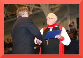 The Rt Rev William J Skilton receiving his honorary degree of Doctor of Divinity. Photo Credit: The Citadel